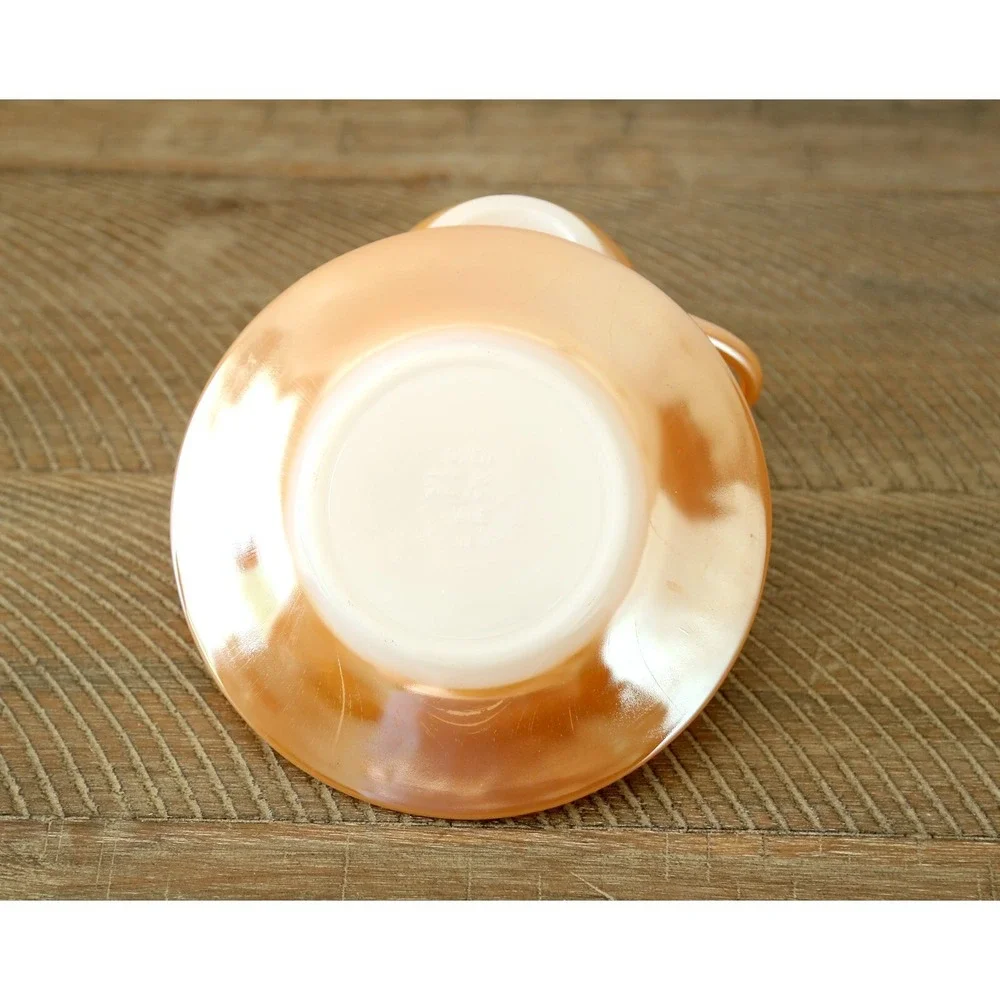 VINTAGE Fire King Peach Luster Ware Cup and Saucer